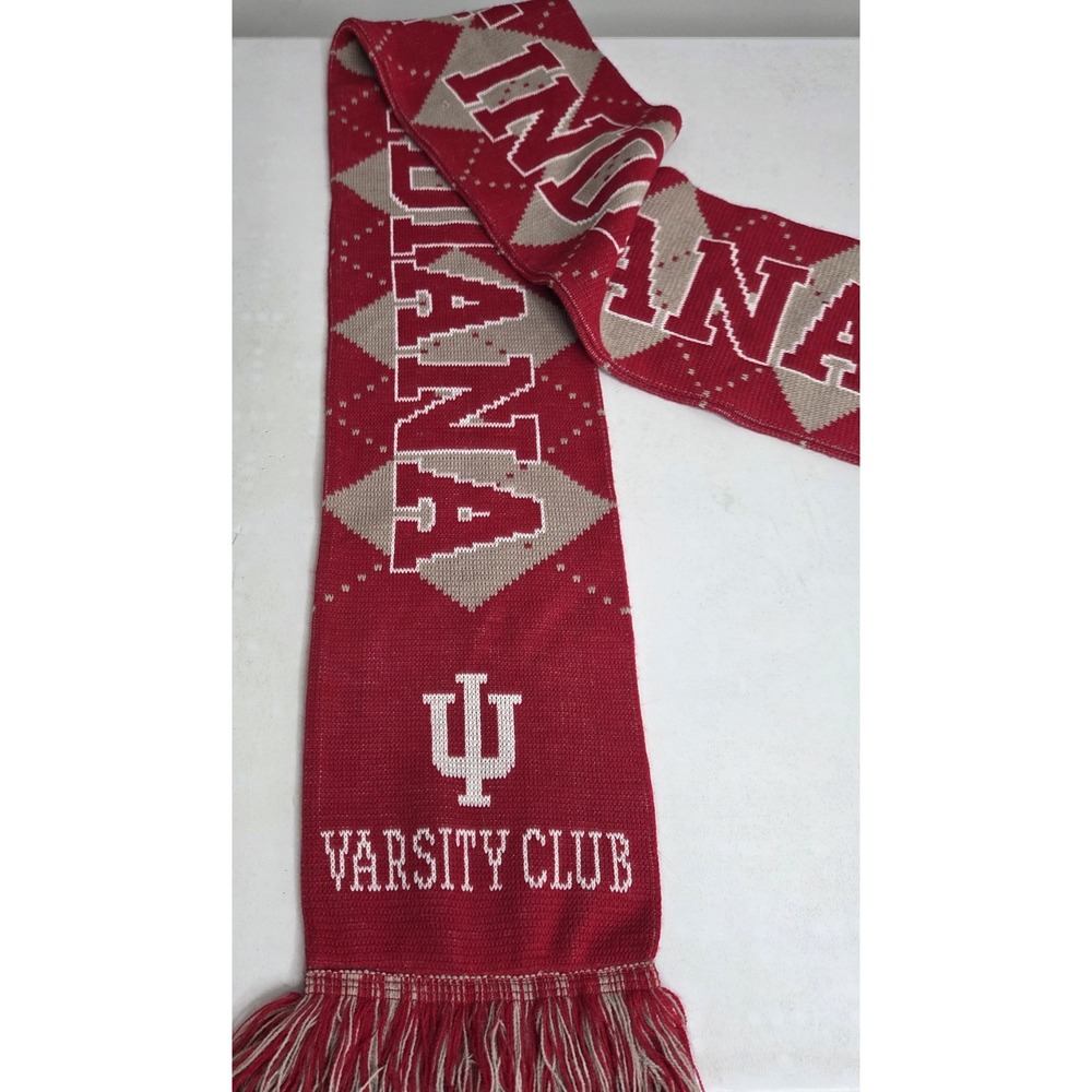 Indiana Hoosiers Varsity Club Scarf Spirit Of Indiana Adidas Ruffneck Knit Red